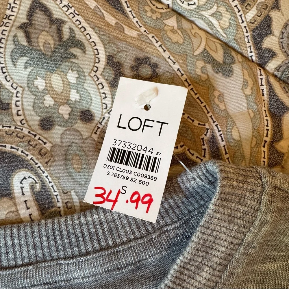 LOFT Sweater Knit Long Sleeve Tee - Picture 3 of 6